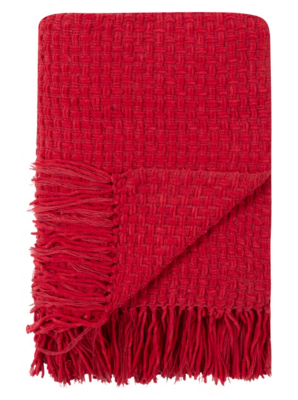 Home Basket Weave Throw Various Colours Home & Garden