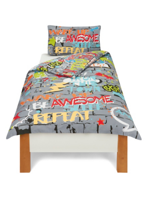 Home Graffiti World Single Duvet Home & Garden at ASDA