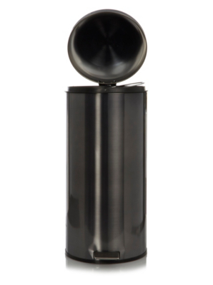 Home 30L Metallic Gun Metal Pedal Bin Home & Garden