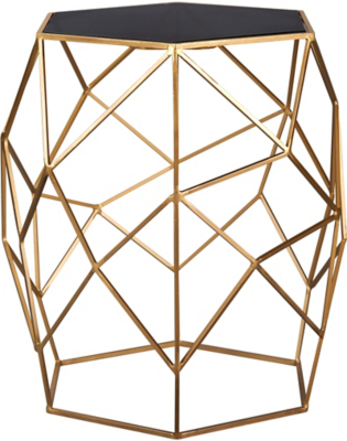 Home Glass Top Geometric Side Table Home & Garden at ASDA