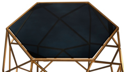 Home Glass Top Geometric Side Table Home & Garden at ASDA