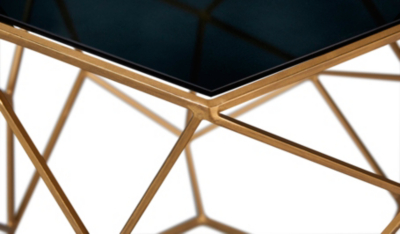 Home Glass Top Geometric Side Table Home & Garden at ASDA