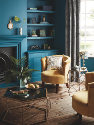 Home Glass Top Geometric Side Table Home & Garden at ASDA