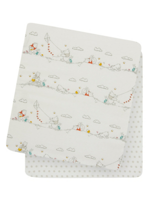 winnie the pooh fitted crib sheet