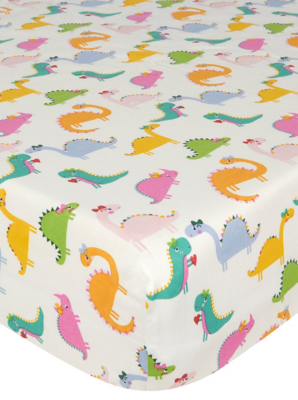 dinosaur cot bed sheet