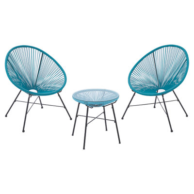 Camden 3 Piece Bistro Set Green and Blue Home & Garden at ASDA