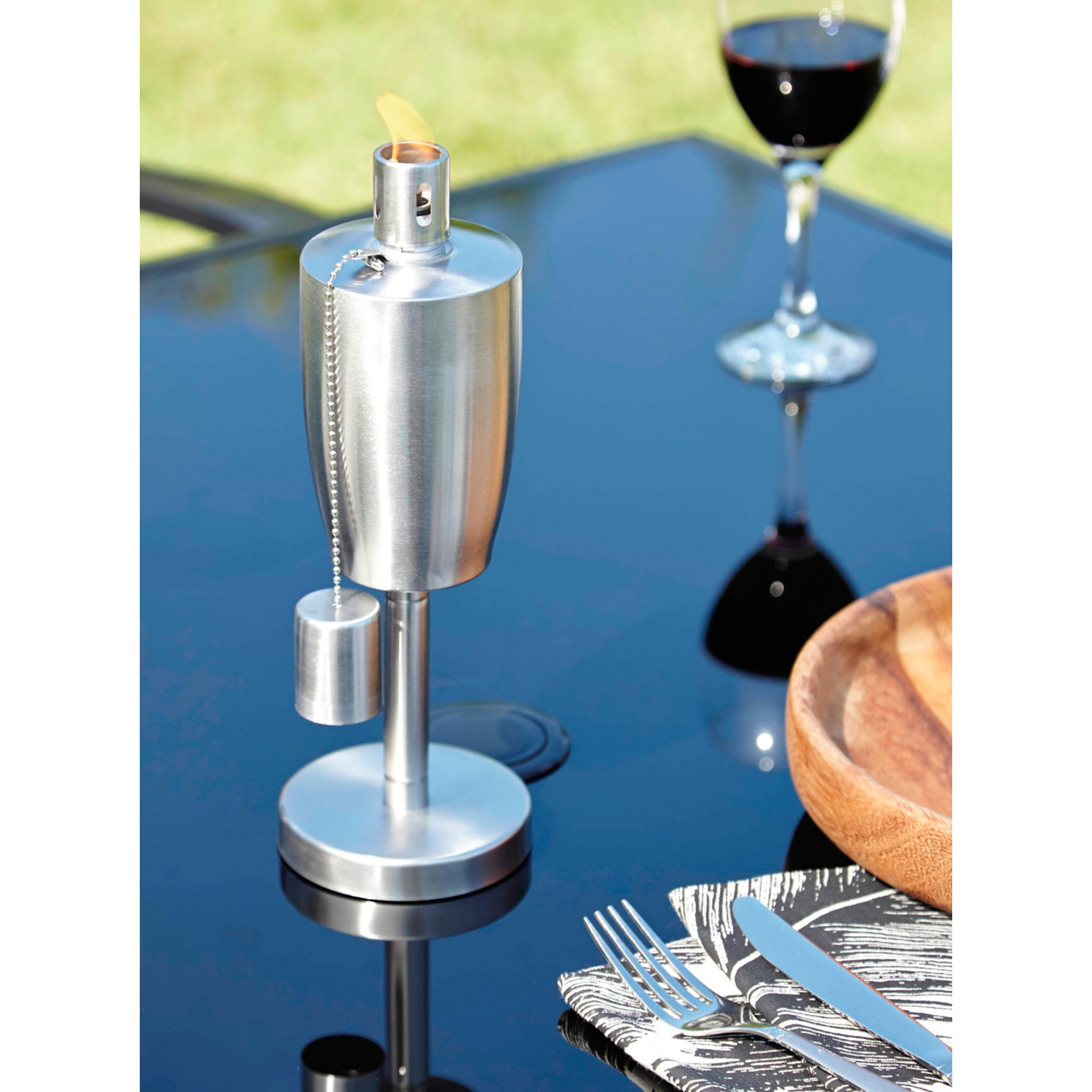 George Silver Tone Citronella Oil Burner