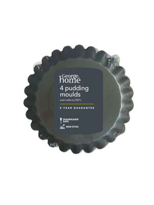 Grey Tartlet Mould Set of 4 Home at ASDA