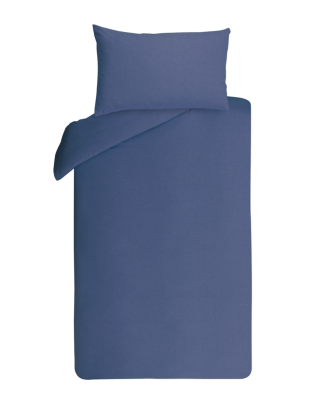 Denim Blue Chambray Look Duvet Cover Home & Garden at ASDA