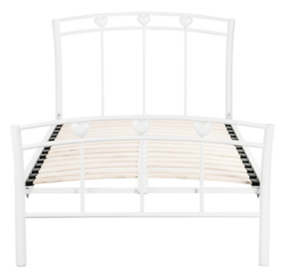 white single bed frame