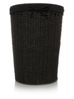 black laundry bin