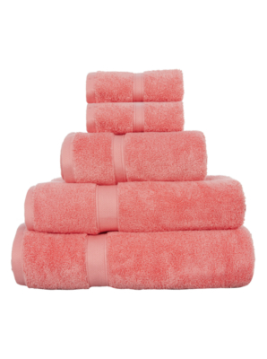 coral coloured towels