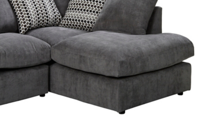 Todd Left Hand Corner Chaise Charcoal Home & Garden at ASDA
