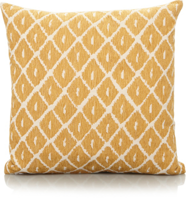 Chenille Ikat Cushion Yellow | Cushions 