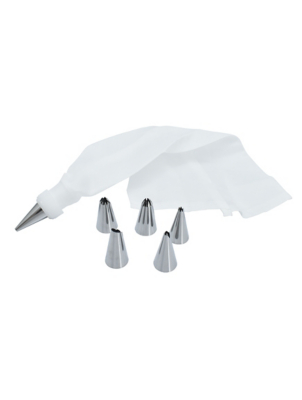 Silver & White Piping Set Home at ASDA