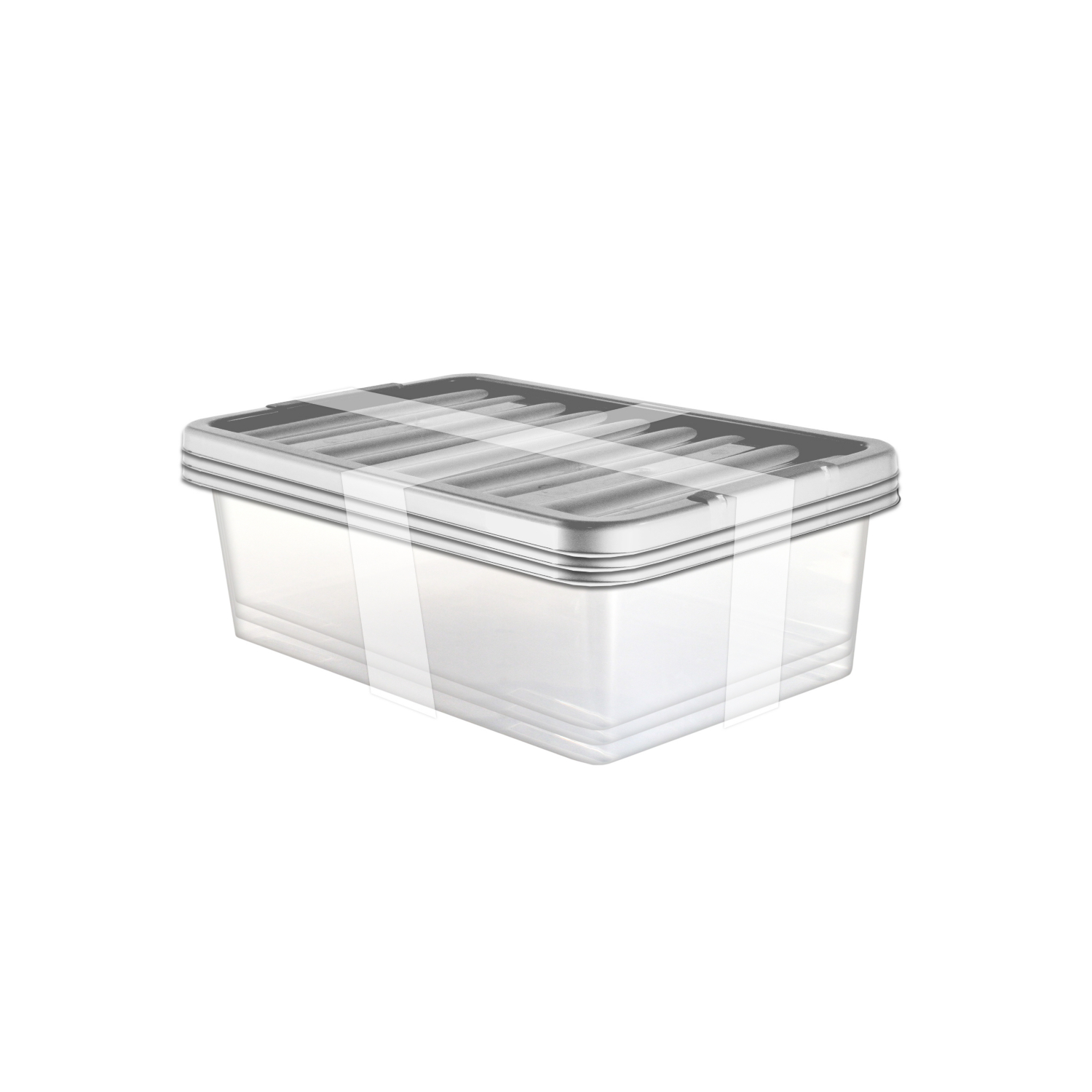 George Silver Underbed Storage Boxes & Lids 32L - Pack Of 3