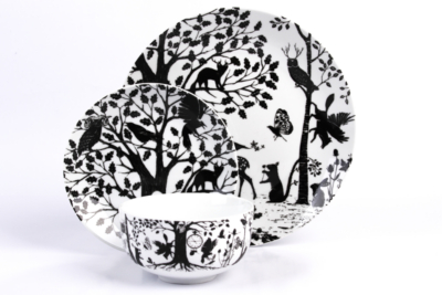 12 Piece Enchanted Forest Dinner Set 