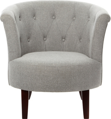 Buttoned Tub Chair Grey Furniture