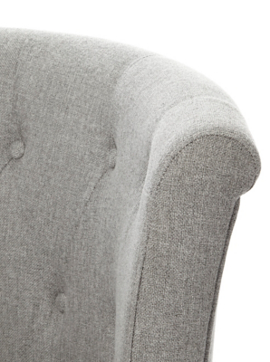 Buttoned Tub Chair Grey Furniture