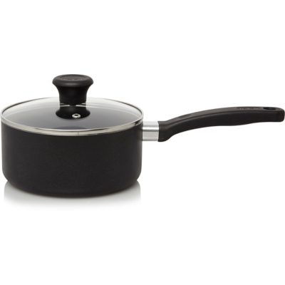 George Black Non-Stick Aluminium Saucepan And Lid 18Cm