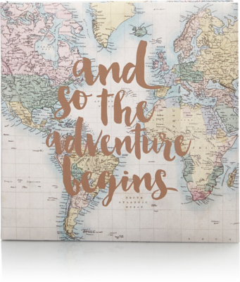 Personalised Map Print Photo Album For Honeymoo Folksy