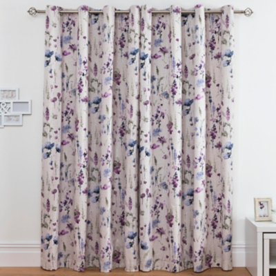 Meadow Floral Cotton Lined Curtains Home George