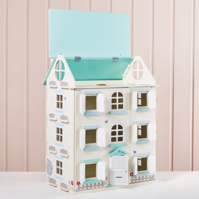 george wooden light up dolls house