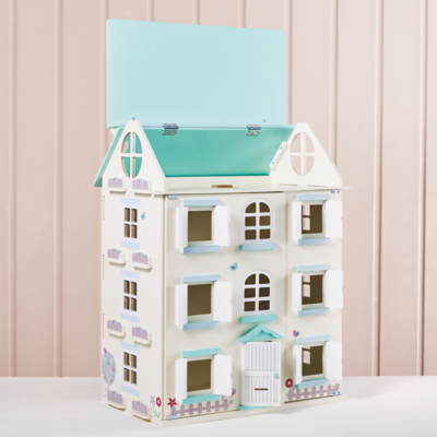 asda wooden light up dolls house