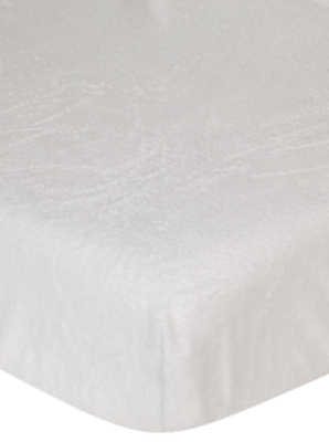 White Travel Cot Mattress Protector 