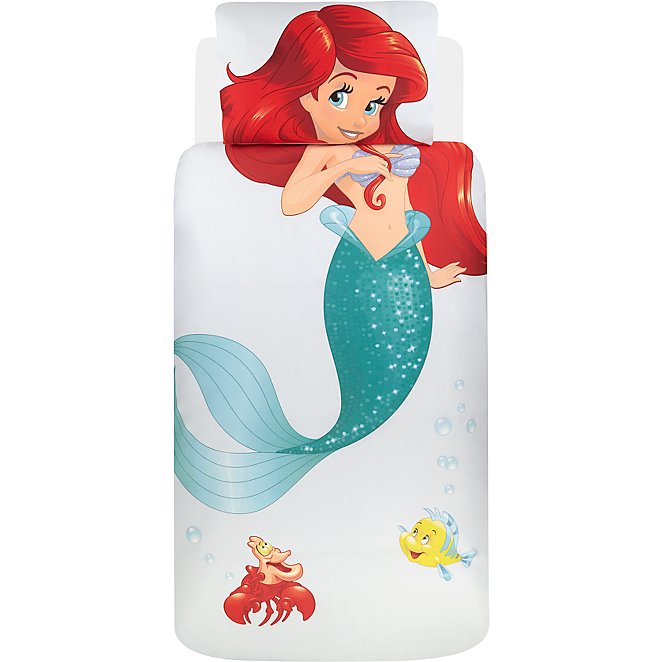 Disney Princess Reversible Ariel Duvet Set Single Home George