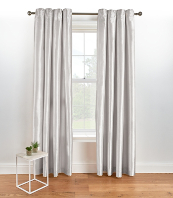 silver curtains