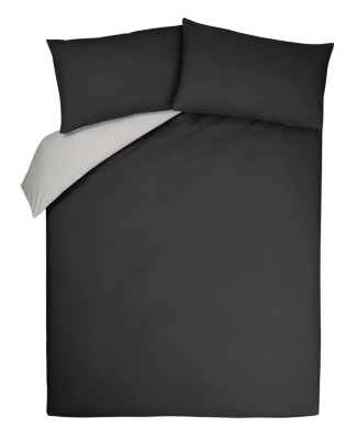 Black Reversible Duvet Set Home George At Asda