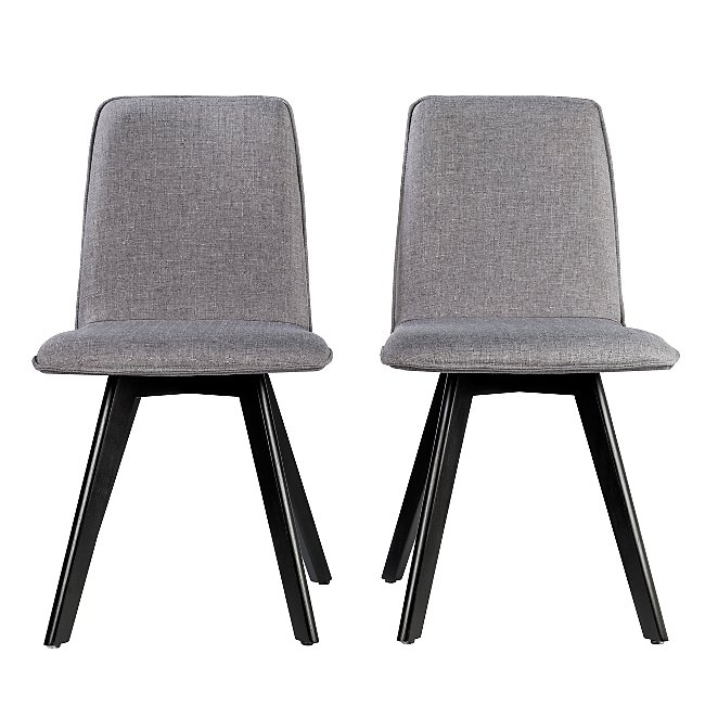 Winston Upholstered Pair Of Dining Chairs Grey Home George