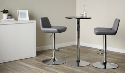 Upholstered Bar Stool Grey Furniture