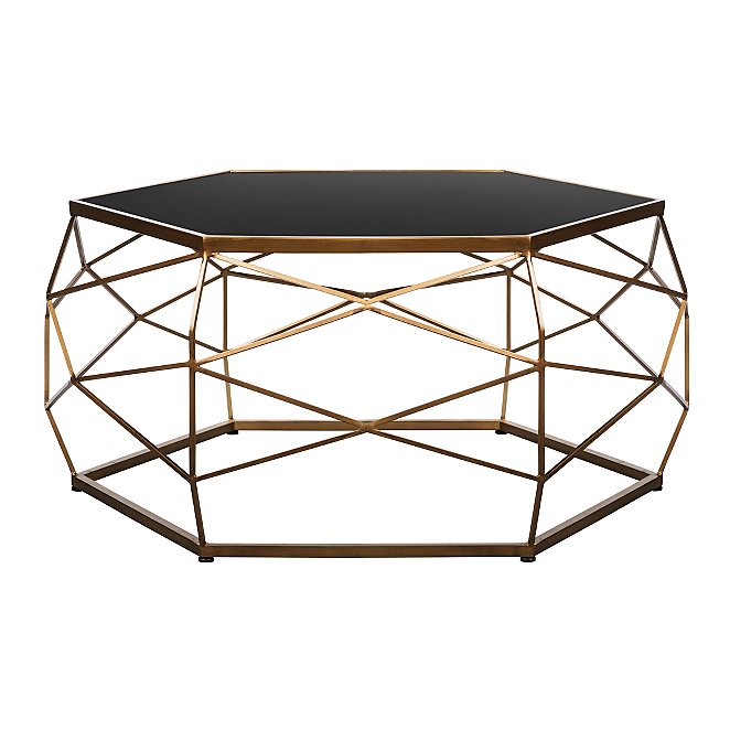 Glass Top Geometric Coffee Table | Home Geometric Coffee Table | Geometric