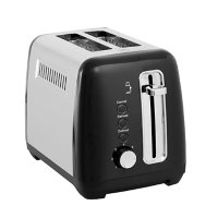 black stainless steel toaster