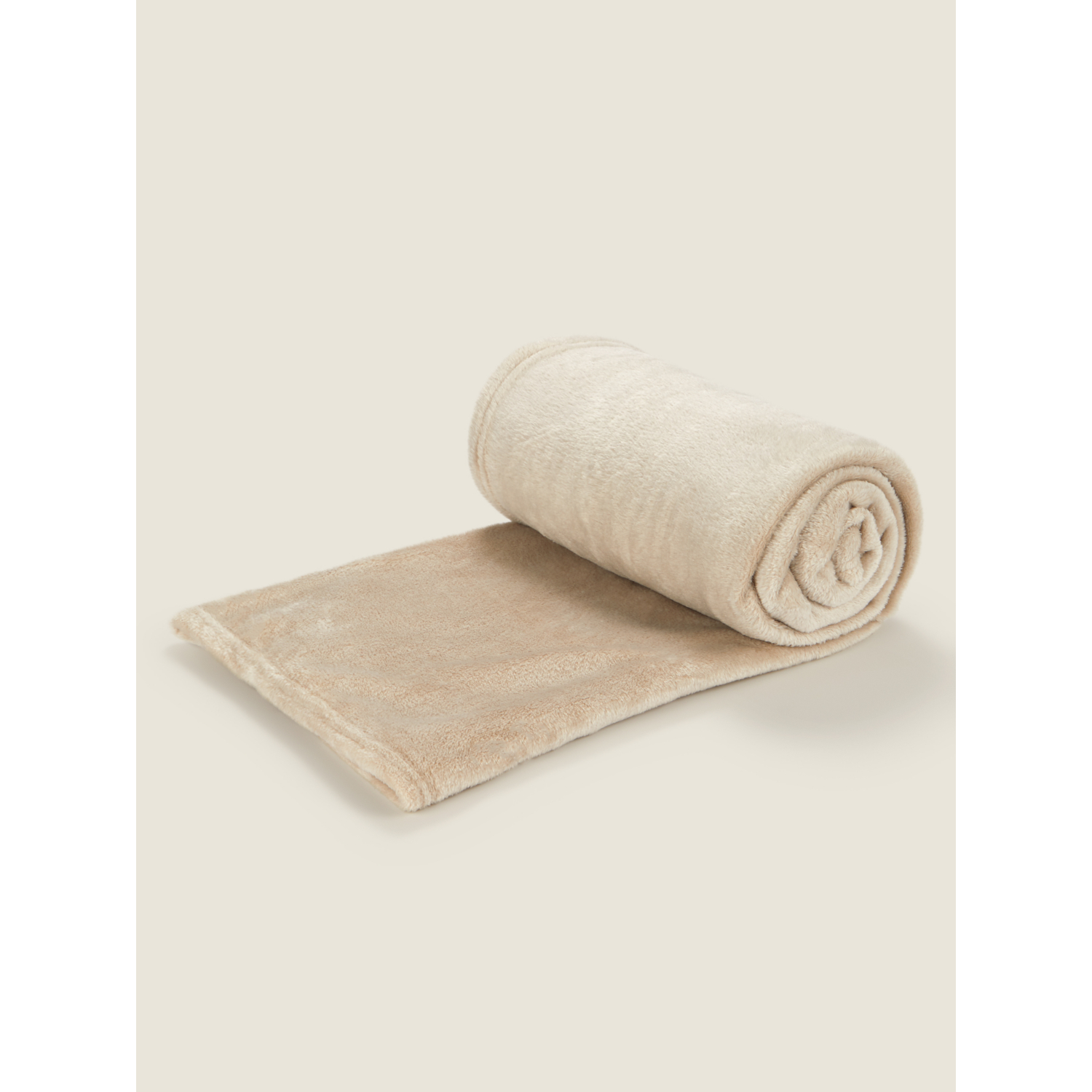 George Natural Plain Super Soft Throw - 120Cm X 150Cm