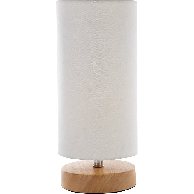 Wood Cylinder Table Lamp Home, White Wood Bedside Table Lamp