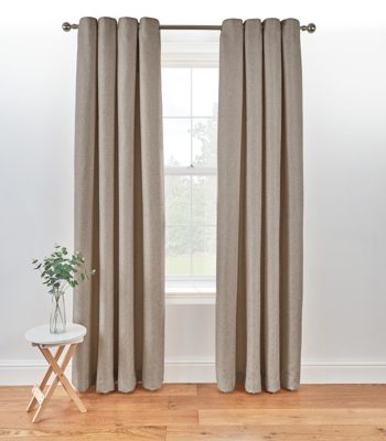 Textured Weave Lined Curtains Mink Home & Garden