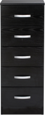 Marlow 5 Drawer Chest Of Drawers Black Home George