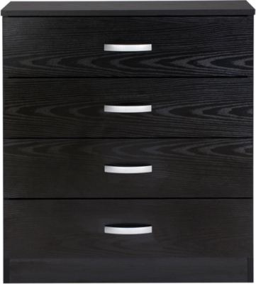 Marlow Wide 4 Drawer Chest Of Drawers Black Home George