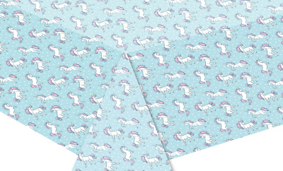 Unicorn Print Wipe Clean Tablecloth Home & Garden