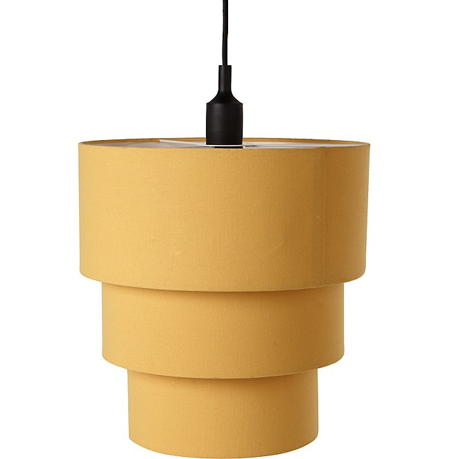 Three Tier Ceiling Shade Mustard Home George At Asda - How To Put A Lamp Shade On Ceiling Light
