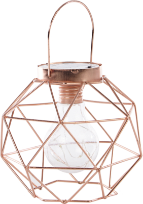 copper geometric table lamp