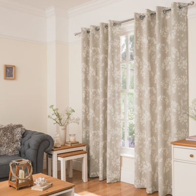 George Home Natural Cow Parseley Print Curtains Home Garden