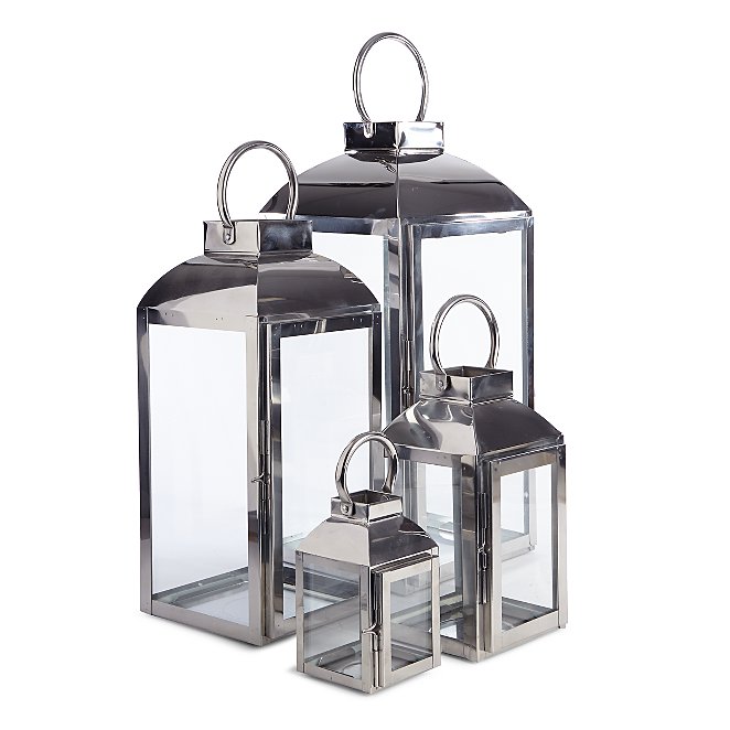 Chrome Effect Lantern Home George