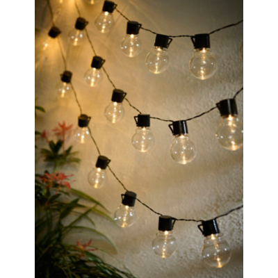 George Unisex White Solar-Powered Globe Party Lights - Bulbs Size 25