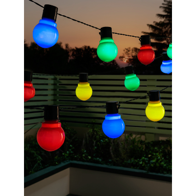 George Unisex Multi -Coloured Solar-Powered Globe Party Lights - Bulbs Size 25