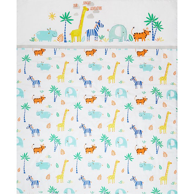 Tropical Safari Print Cot Cotbed Quilt Baby George