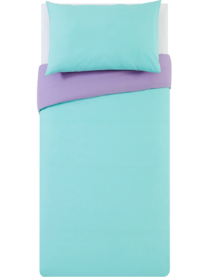 Aqua And Lilac Duvet Set Single Home George